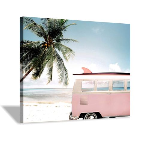 PRICES MAY VARY. Beach Paintings for Wall: Light pink car with surfboard & palm in the fair weather. This beach canvas wall art will brings you a fresh color and vacation feeling as a decoration for your home or office Pink Car Canvas Art: Decorate your living space with interesting, compelling and original beach artwork for walls that makes a statement and tells a story, outfit your home with magnificent masterpieces without making a dent in your wallet Beach Car Canvas Wall Art: With attention Car With Surfboard, Pictures Room Decor, Palm Painting, Coastal Art Painting, Ocean Paintings On Canvas, Surfboards Artwork, Coastal Pictures, Palm Tree Wall Art, Beach Canvas Wall Art