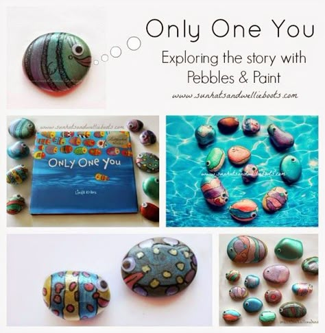 Sun Hats & Wellie Boots: "Only One You" - Story Book & Pebble Fish Craft Only One You Book, Wellie Boots, Fish Craft, Only One You, Fish Crafts, Outdoor Activities For Kids, Beginning Of School, School Counseling, Literacy Activities