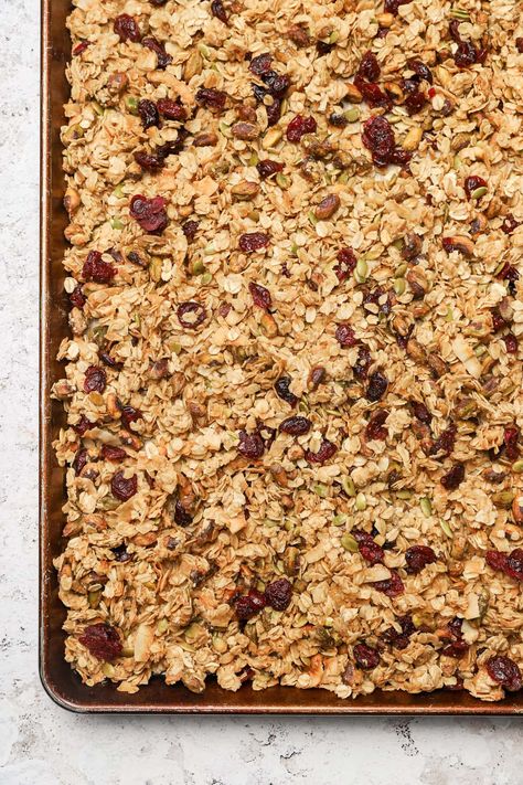 Eleven Madison Park's Granola - Well Seasoned Studio Uc Recipes, Eleven Madison Park Granola, Granola Recipe Healthy, Eleven Madison Park, Best Granola, Crunchy Granola, Granola Recipe, Coconut Chips, Soup Dinner