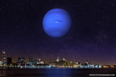 If the Planets were as close as the Moon, what would the sky at night look like? - Fotopia Images Liverpool Waterfront, The Sky At Night, Sky At Night, Gas Giant, The Planets, Lost In Space, The Night Sky, Cloud Gate, Night Looks