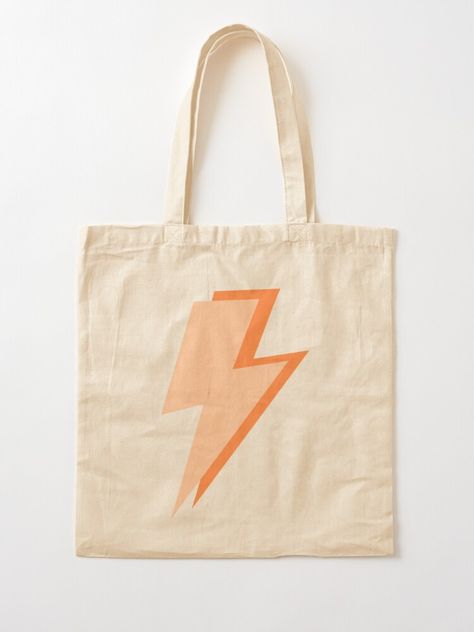 "Peach and Orange Preppy Lightning " Tote Bag by OneThreeSix | Redbubble Preppy Tote Bag, Hand Painted Tote Bags, Preppy Tote Bags, Orange Preppy, Handpainted Tote, Diy Tote Bag Design, Painted Canvas Bags, Recipe Book Design, Handpainted Tote Bags