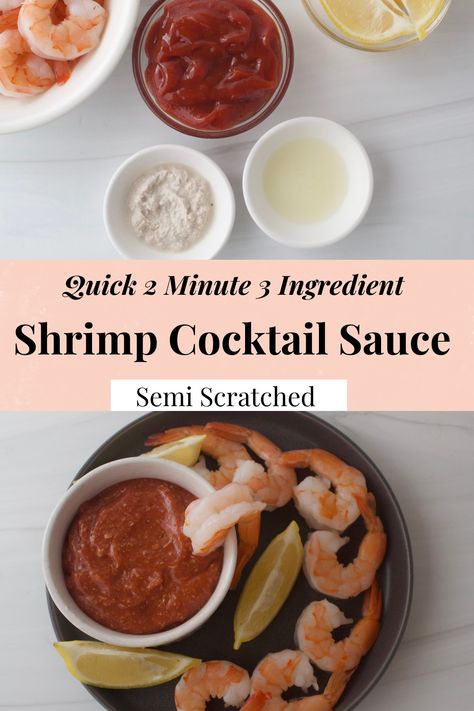 Making your own Shrimp Cocktail Sauce should be very simple to make. This recipe requires only 3 ingredients and can be made in less than 2 minutes. Cocktail Sauce For Shrimp, Sauce For Shrimp, Shrimp Cocktail Recipe, Shrimp Cocktail Sauce, Ground Turkey Chili, Mexican Shrimp Cocktail, Simple Cocktail, Shrimp Sauce, Prepared Horseradish