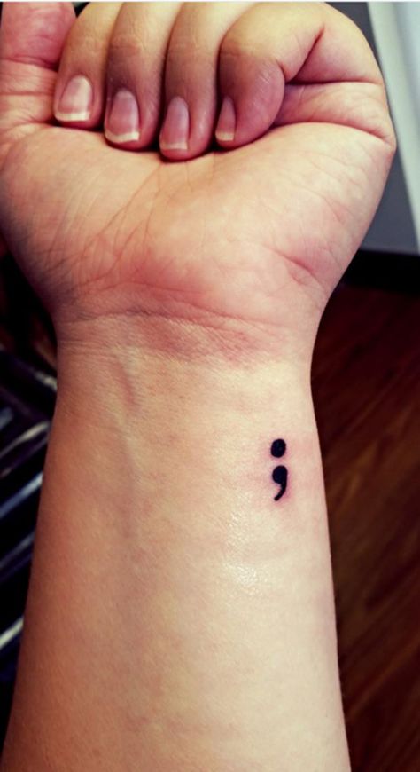 Here's+the+Beautiful+Reason+People+Are+Getting+Tattoos+of+Semicolons  - Cosmopolitan.com Christian Sleeve Tattoo, Semicolon Tattoo, Biomechanical Tattoo, Warrior Tattoo, Tattoo Project, Home Tattoo, Aesthetic Tattoo, Face Tattoo, Pattern Tattoo