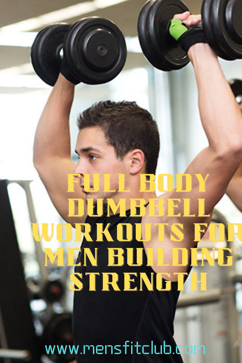 Full body dumbbell workout for men featuring exercises that target all major muscle groups. Build strength, increase muscle mass, and improve endurance with this effective at-home workout routine using only dumbbells. Dumbbell Workout For Men, Best Workouts For Men, Workouts Plan, Full Body Dumbbell, Full Body Dumbbell Workout, Dumbbell Workouts, Fit And Strong, Workouts For Men, Building Strength