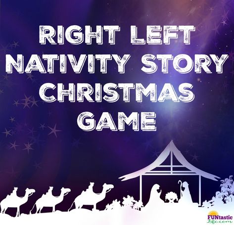 The Right Left Game's at a Holiday party are quite popular! Which is why I wanted to share this Right Left Nativity Story Christmas Game with you all. Nativity Left Right Game, Left Right Christmas Game Free, Free Left Right Christmas Game, Left Right Story Game Funny, Left Right Christmas Game Free Printable, Christmas Church Games, Christmas Story Party Ideas, Left Right Christmas Game, Christian Christmas Games