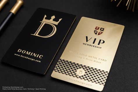 Luxury Names For Business, Vip Card Design, Free Business Card Templates, Metal Business Cards, Gold Business Card, Member Card, Name Card Design, Vip Card, Professional Business Cards Templates