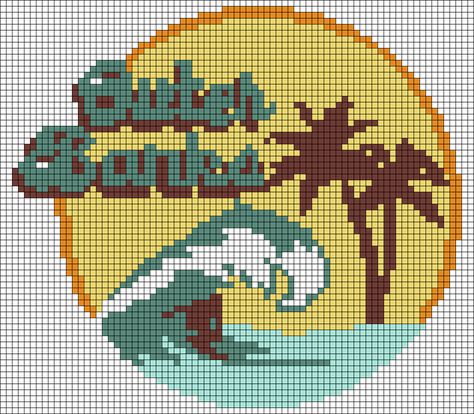 Crochet Ocean Animals, Pattern Outer, Pixel Drawing, Iron Beads, Happy Vibes, Pixel Pattern, Crochet Tapestry, Banks, Fuse Beads