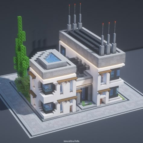 Minecraft Future Building, Futuristic House Minecraft, Minecraft Star Wars House, Minecraft Solar Panel, Minecraft Building Ideas Laboratory, Minecraft Futuristic Building Ideas, Sifi Minecraft Builds, Minecraft Future City, Minecraft Modern Building