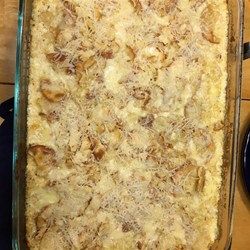 Chicken Alfredo Quinoa Casserole - Allrecipes.com Chicken Quinoa Casserole, Quinoa Casserole Recipes, Quinoa Casserole, Chicken Quinoa, Filling Dinner, Dinner This Week, Pita Chips, Chicken Alfredo, Quinoa Recipes