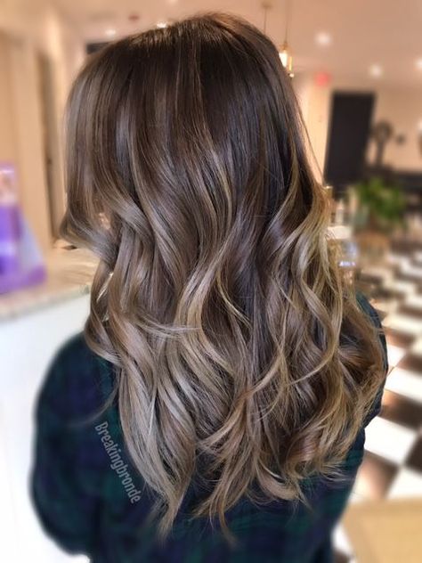 COLOR CORRECTION: Banded and Brassy To Ash Melt - Color - Modern Salon Color Melting Hair, Balayage Caramel, Brown Hair Shades, Color Melt, Color Balayage, Brunette Color, Brown Hair Balayage, Ombré Hair, Balayage Brunette