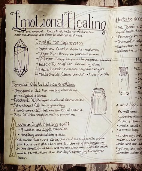 Book Of Shadows Notes, Witchcraft Journal Pages, Emotional Healing Spell, Book Of Shadows Table Of Contents, Book Of Mirrors Ideas, Witch Book Aesthetic, Book Of Shadows Ideas Inspiration, Witchy Journal Ideas, Grimoire Ideas Journal Pages