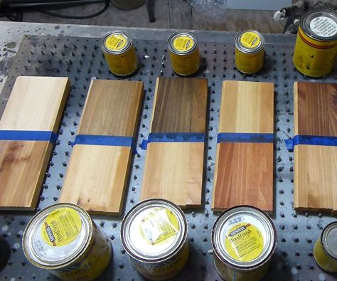 The Affects of Different Stains on White Pine Wood Early American Stain On Pine, Pine Stain Colors, Staining Pine Wood, Minwax Stain Colors, Red Mahogany Stain, Red Oak Stain, Driftwood Stain, Special Walnut Stain, Stain On Pine