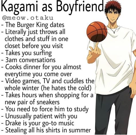 Bf Scenarios, Mari Chan, Kagami Kuroko, Doflamingo Wallpaper, Kuroko No Basket Characters, Boyfriend Funny, Be More Active, Basketball Anime, Basketball Memes