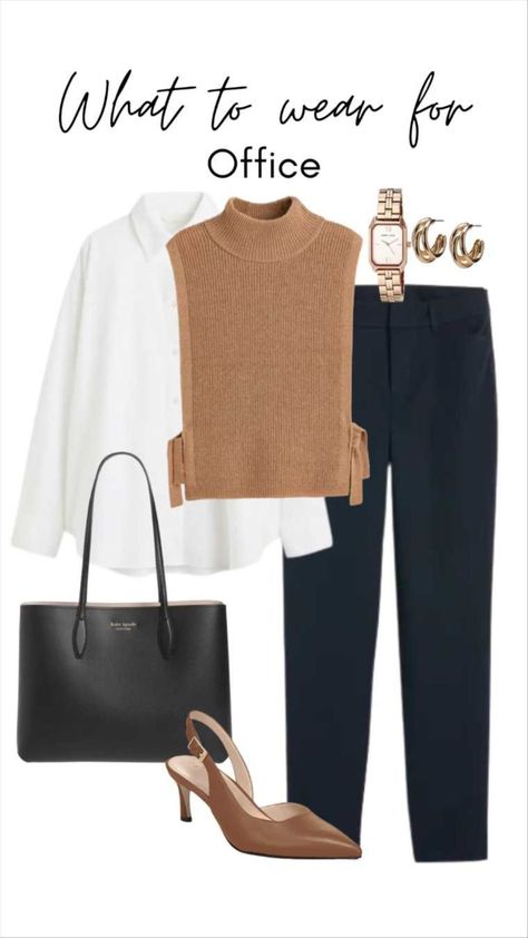 Black Pants With Brown Shirt, Black Pants Brown Shoes Women, Black And White Outfits For Work, Shirt Pants Shoes Accessories, Tailored Looks For Women, Blue Tailored Pants Outfit, Turtle Neck Work Outfit, White Button Up Shirt Outfit Work, Blue Button Down Shirt Outfit Work