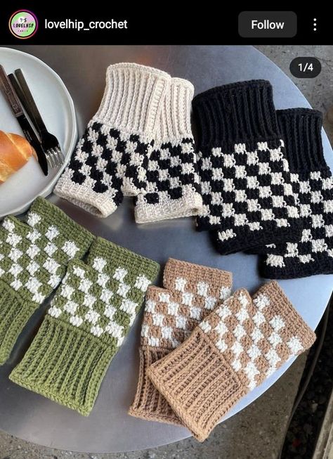 Crochet Gloves, Crochet Things, Crochet Inspo, Crochet Stuff, Cute Crochet, Crochet Designs, Diy Crochet, Crochet Clothes, Crochet Ideas