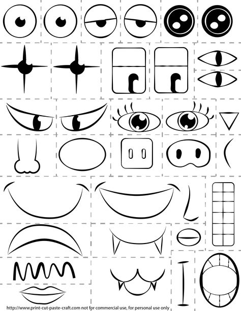 make a face printable - Google Search Face Template For Kids, Printable Face Parts, Face Printable, Blank Face, Face Parts, Face Template, Printable Kids, Fun Worksheets, Printable Activities For Kids