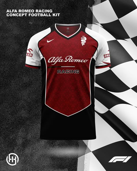 F1 x NIKE T90 | CONCEPT KITS on Behance Sport Shirt Design Ideas, Sublimation Tshirt Designs, Cool Jersey Design, Rugby Jersey Design, Jersey Design Ideas, Sports Uniform Design, Sports Apparel Design, Concept Jersey, Baseball Jacket Outfit