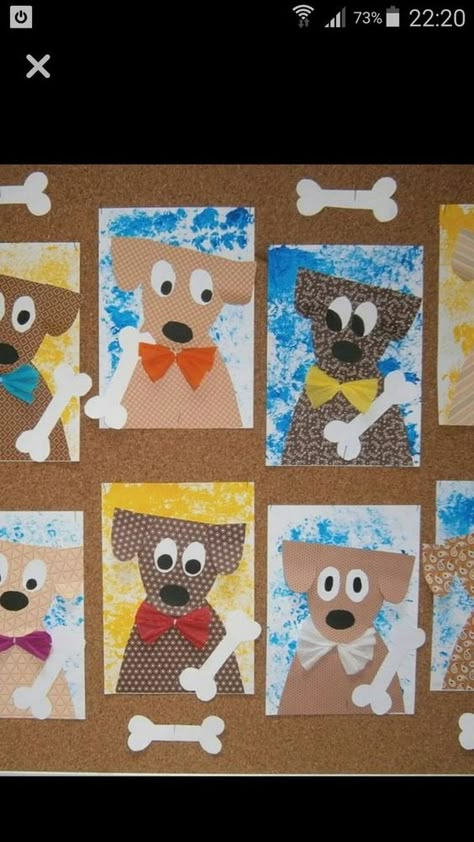 Dog Art Projects, Kindergarten Art Projects, Dollar Store Christmas, Elementary Art Projects, Dog Crafts, Kindergarten Art, Red Felt, Arte Animal, Drawing Lessons