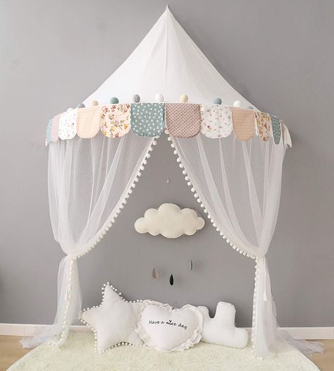 Princess Canopy Bed, Princess Canopy, Tent For Kids, Tipi Tent, Canopy Architecture, Kids Teepee Tent, Kids Canopy, Canopy Curtains, Canopy Bedroom