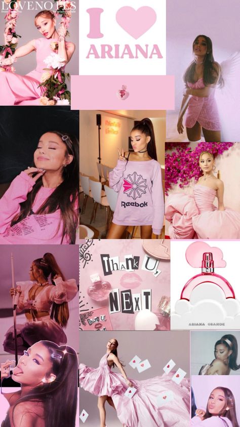 Ariana Grande Collage, Ariana Grande Pink, Pink Collage, Formal Makeup, Ariana Grande Cute, Hello Kitty Characters, Ariana Grande Wallpaper, Ariana Grande Photos, Alternative Outfits