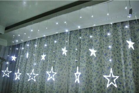 Curtain Doorway Ideas, Wall Stars Decor, Curtain Doorway, Galaxy Bedroom, Star Bedroom, Fantasy Dream, Space Themed Room, Curtain White, Future Bedroom