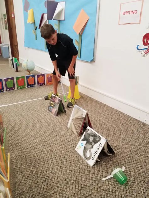 Mini Golf Classroom, Library Putt Putt Golf, Office Putt Putt Golf Diy Ideas, Diy Mini Golf Course Ideas Indoor, Library Mini Golf, Diy Mini Golf, Workshops Ideas, Golf Halloween, Mini Putt