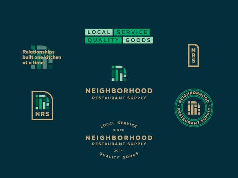 Neighborhood Restaurant Supply by Sean Fox Neighborhood Branding, Neighborhood Logo, Neighborhood Logo Design, Neighborhood Poster, Neighborhood Restaurant, Town Logo Design, Neighborhood Tshirt Design, Community Logo, First Kitchen