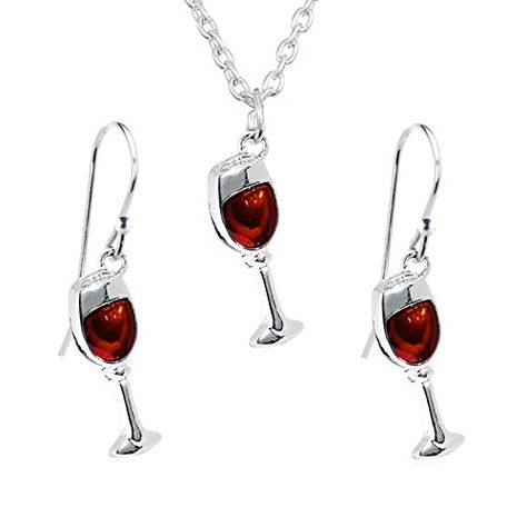 🍷UNIQUE DESIGN---Inspired and fabulously detailed, A perfect mixture of odd and glam. Great gift for red wine lover, Unique and Pretty wine bottle and wine glass edges are filed and sanded smooth, Great design and quality, love this item very unusual fun item.
🍷MANY OCCASIONS---This exquisite women jewelry gives you a totally fresh impression. The wine glass earrings are suitable for you to attend special occasions, such as dinner party, birthday party and so on. Elegant Red Pendant Earrings, Pretty Wine Bottles, Artistic Red Drop Earrings, Artistic Red Pendant Jewelry, Artisan Red Glass Jewelry, Garnet Heart-shaped Jewelry For Valentine's Day, Girls Unique, Rose Fashion, Red Wine Glasses