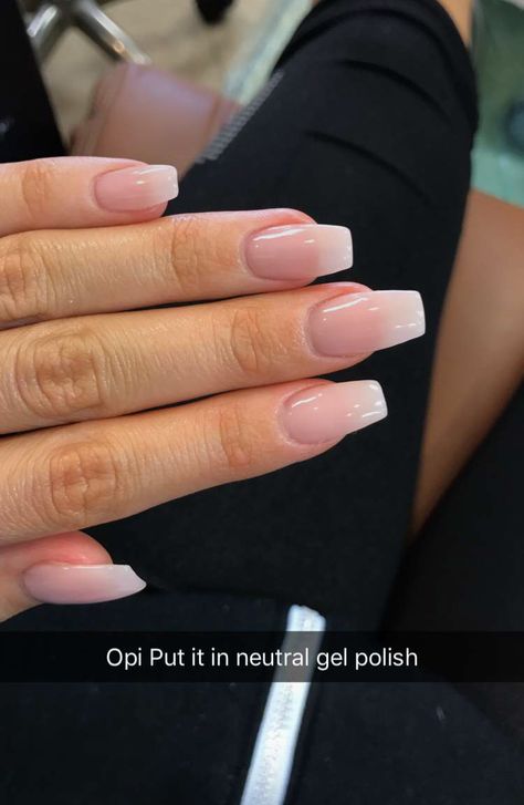 OPI put it in neutral gel polish Simple Nail Designs Acrylic, Short Nails Summer, Nails Neutral, Unghie Sfumate, Simple Acrylic, Simple Acrylic Nails, Her Nails, Neutral Nails, Short Acrylic Nails