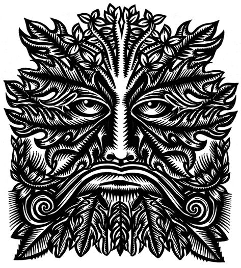 Herne The Hunter, Men's Study, Folk Illustration, The Green Man, Cut Out Art, Lino Art, Pagan Art, Writing Art, Print Artist