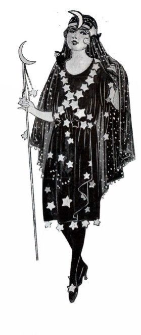 Moon goddess Mystic Halloween Costume, Linoleum Carving, Divine Magic, 1920s Halloween, Moon Costume, Costume College, 1920s Costume, Star Costume, Illustration Tattoo