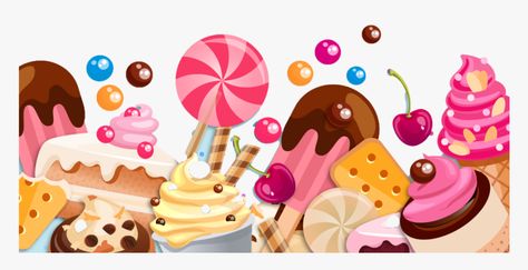 Candy Land Clipart, Dessert Clipart, Candy Art, Clip Art Borders, Candy Land, Happy Birthday Wishes, Hd Images, Png Download, Transparent Png