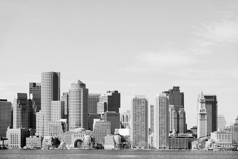 BOSTON SKYLINE BLACK AND WHITE Boston Black And White, Photography Museum, Sale Picture, Boston Skyline, White Photo Frames, Black And White City, Large Framed Prints, Canvas Photo Prints, Framing Photography