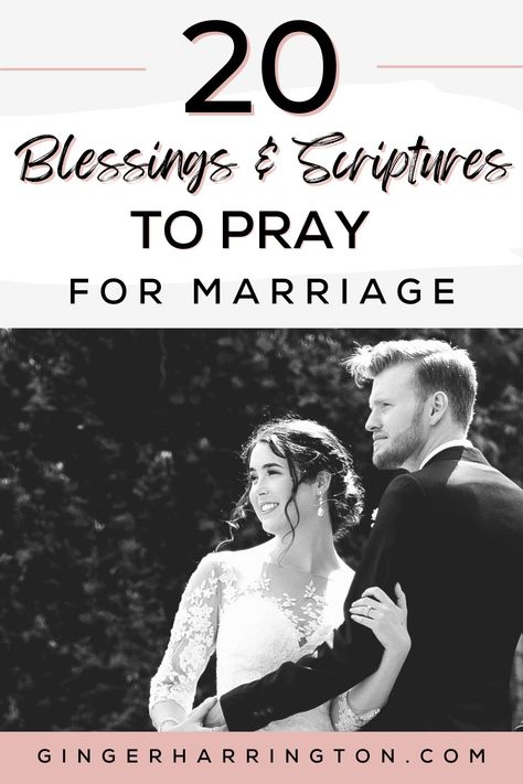 This Valentine's day, celebrate and grow love by praying these 20 blessings and Scriptures over your marriage or for your children's marriages. Includes a free printable list. #marriage #prayers Blessings For Marriage, Prayer For Marriage Strength, Wedding Prayers Blessing, Scripture On Marriage, Scripture For Marriage, Pray For Marriage, Prayer For My Brother, Wedding Prayers, Marriage Blessings