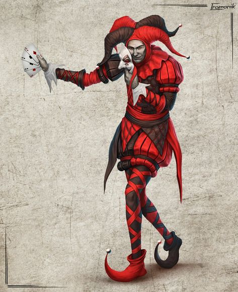 ArtStation - Fantasy character 8, Aleksey Iromonik Konyshev Evil Jester, Fantasy Statue, Joker Playing Card, Dark Circus, Nagisa Shiota, Court Jester, Playing Cards Art, One D, Joker Art