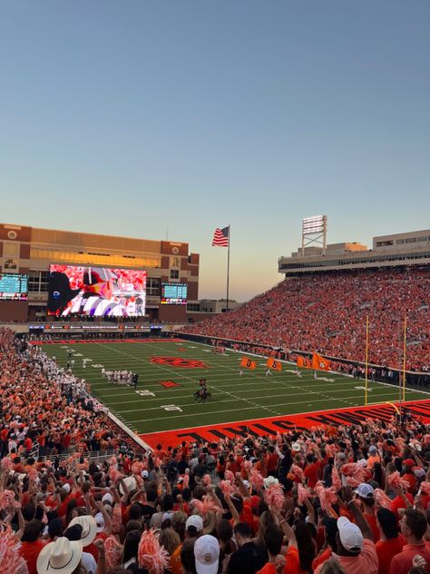 Oklahoma State University Aesthetic, Oklahoma Aesthetic, Oklahoma State Football, College Wallpaper, Collage Football, College Vision Board, Osu Football, Oklahoma Football, Osu Cowboys