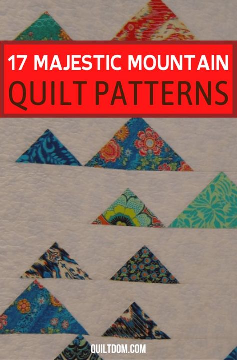 Mountain Quilt Pattern, Mountain Quilt, The Hills Are Alive, Baby Quilt Size, Tiny Landscape, Handmade Quilts For Sale, Love For Nature, Mountain Quilts, Amish Quilts