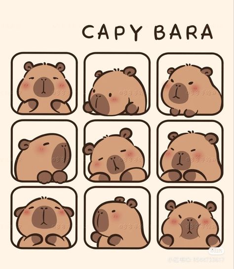 Capybara❤️ Yas Queen, Cute Easy Doodles, Images Kawaii, Seni Dan Kraf, Kitty Cartoon, Cute Animal Drawings Kawaii, Cute Doodles Drawings, Cute Kawaii Drawings, Cute Doodle Art