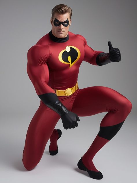 Mr Incredible Costume, Cool Superhero Costumes, Atom Smasher, Gay Costume, Male Body Art, Superhero Costumes, Duo Halloween Costumes, Handsome Older Men, Cute White Guys