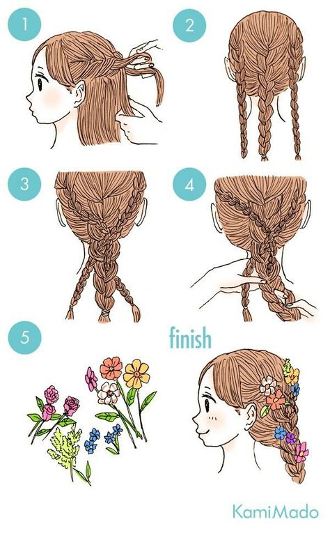 Rapunzel Braid, Flower Braid, Cool Haircuts For Girls, Easy Hairstyles For Kids, Rapunzel Hair, Cute Simple Hairstyles, Hair Arrange, Easy Hairstyle, Peinados Fáciles Para Cabello Corto