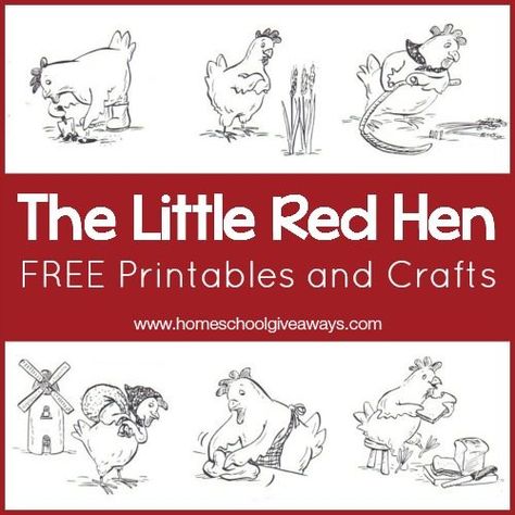 The Little Red Hen Little Red Hen Activities, Fairy Tales Preschool Activities, Fairy Tales Preschool, Farm Lessons, The Little Red Hen, Nursery Rhyme Theme, 3 Dinosaurs, Kindergarten Colors, Free Preschool Printables