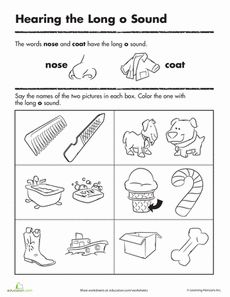 Long 'O' Words Worksheet Long O Worksheets, Short O Sound, Sound Activities, Letter Sound Activities, Words Worksheet, Long Vowel Words, O Words, Long Vowel, Long Vowels