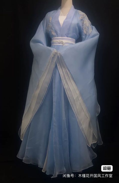 Blue Chinese Dress, Blue Hanfu, China Hanfu, Chinese Fancy Dress, Hanbok Traditional, Traditional Asian Dress, Ancient Dress, Ancient Chinese Dress, Chinese Hair Accessories