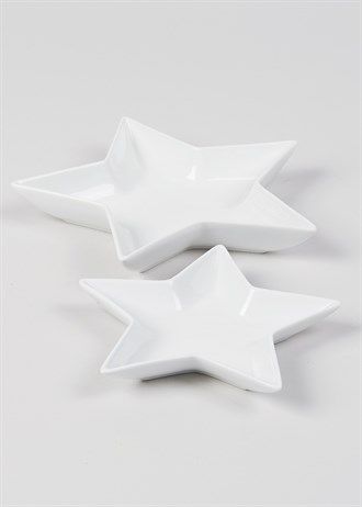 2 Pack Star Shaped Serving Dishes Food Network Star, Star Bowl, Saint Nicholas, St Nicholas, Christmas Dining, Star Shape, Serving Dishes, Tis The Season, White Porcelain