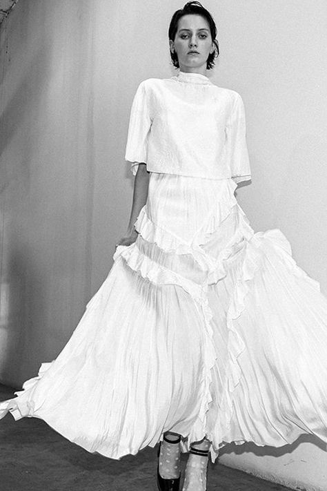 Vogue’s wedding dress edit for the unconventional bride Anti Bride Wedding Dress, Anti Bride Wedding, Unconventional Bride, S Wedding Dress, Anti Bride, Bride Wedding Dress, Unconventional Wedding Dress, Ruffle Gown, Vogue Wedding