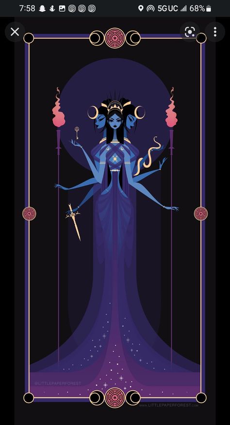 Goddess Of Magic, Paper Forest, Greek Goddess Art, Hecate Goddess, Witchy Wallpaper, Fantasy Magic, Greek Mythology Art, Lore Olympus, Triple Goddess