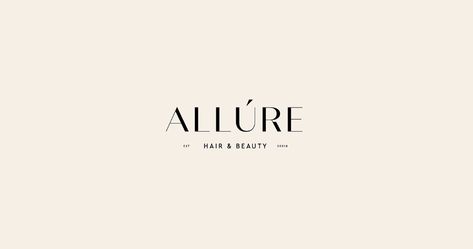 Allure | hair & beauty on Behance Unique Beauty Salon Names, Salon Names Ideas, Hair Salon Names, Art Deco Logo, Beauty Salon Names, Hair Salon Logos, Business Branding Inspiration, Salon Logo Design, Spa Logo