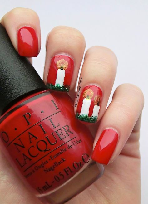 Nail Lacquer Love: Winter Nail Art Challenge: Christmas Lights or Candles Winter Nail Art, Art Challenge, Nail Lacquer, Winter Nails, Christmas Lights, Nail Polish, Nail Designs, Nail Art, Candles