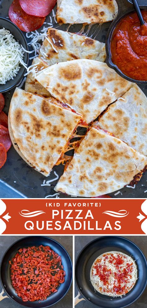 Oven Hamburgers, Nachos Supreme Recipe, Uncooked Tortillas, Pizza Quesadilla, Kids Pizza, Mozzarella Pizza, Tortilla Pizza, Quesadilla Recipes, Hispanic Food