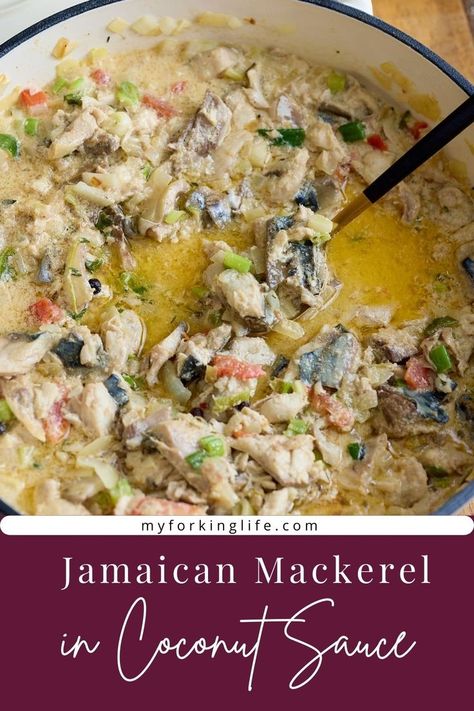 Transport yourself to the sunny Caribbean with this flavorful mackerel rundown recipe. Dive into a rich and fragrant coconut milk-based stew infused with aromatic herbs and spices. The tender mackerel fillets soak up the delicious flavors, creating a mouthwatering seafood dish that's both comforting and exotic. Canned Mackerel Recipe Healthy, Canned Mackerel Fish Recipes, Mackerel Canned, Mackerel Rundown, Canned Mackerel Recipe, Mackerel Fish Recipes, Mackerel Fillet Recipes, Canned Mackerel Recipes, Canned Fish Recipes